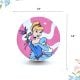 Handmade Pine Wood Cinderella Ball Gown Knob for Kids Furniture